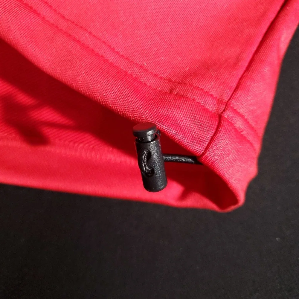 Dunning Golf Pullover Men L Red 1/4 Zip Long Sleeve NJ Foundation Athletic Solid